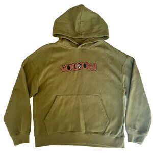 NWOT Volcom Pull On Hoodie for Kids Sz 12 Olive Green
